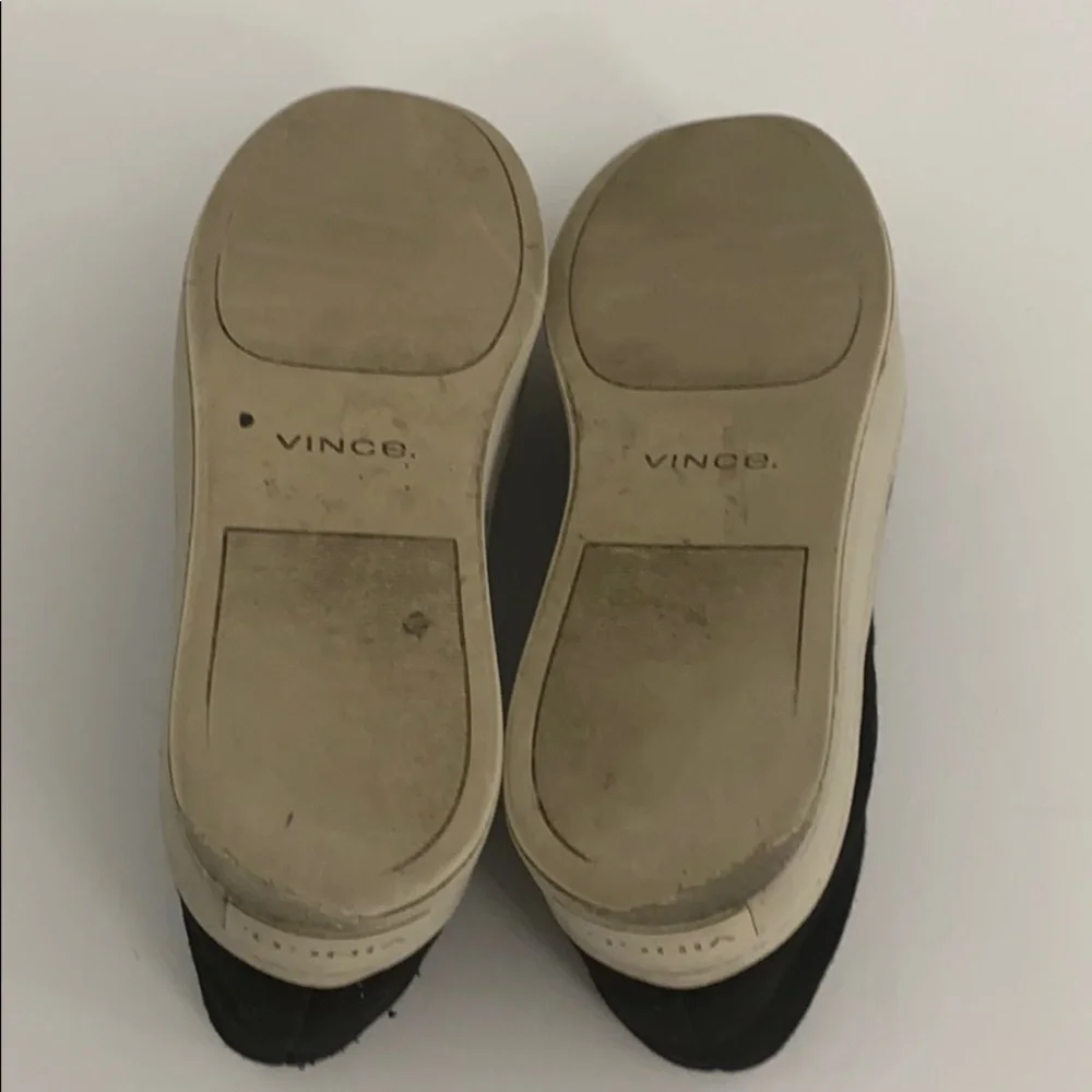 Authentic Vince designer black Platform slip on sneakers 10